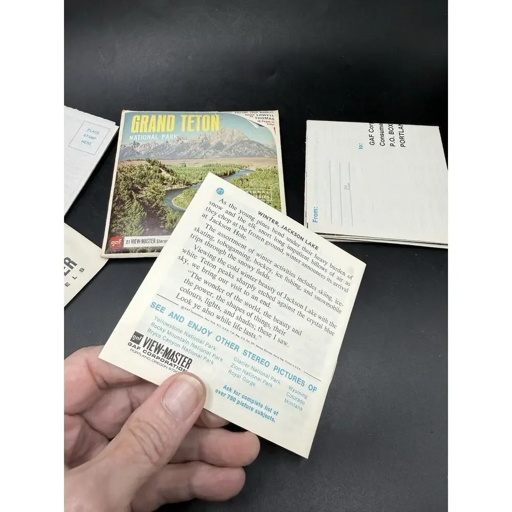 Sawyer's View-Master#A307 GRAND TETON NATIONAL PARK, WYOMING 1965 Issue